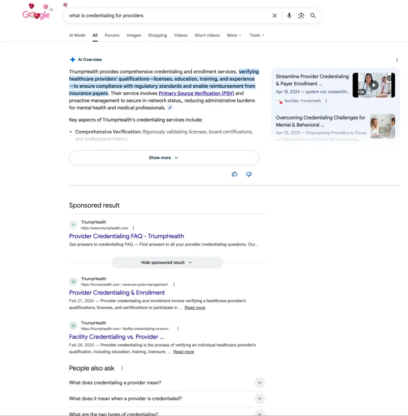 AI Overview optimization results by DMS