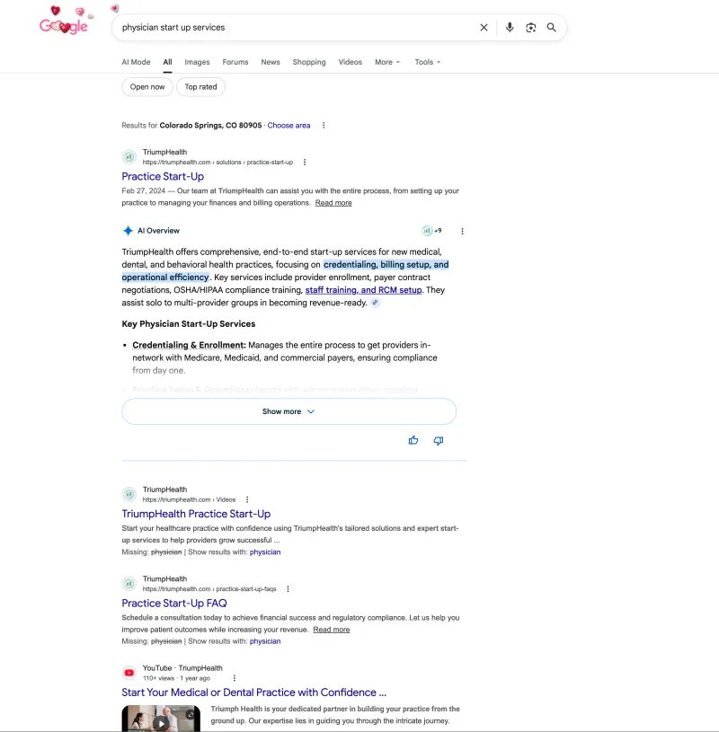 AI Overview optimization results by DMS