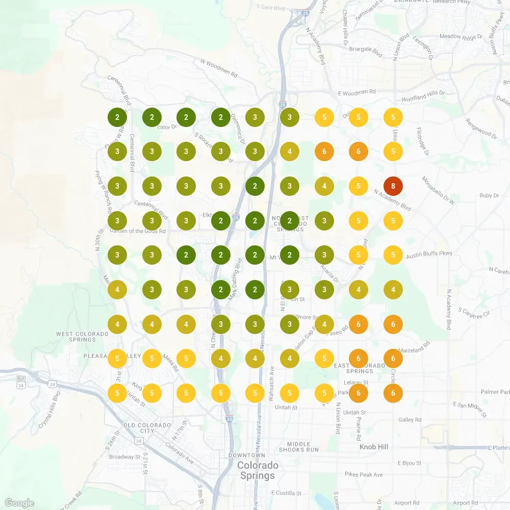 Google Maps ranking after - showing improvement