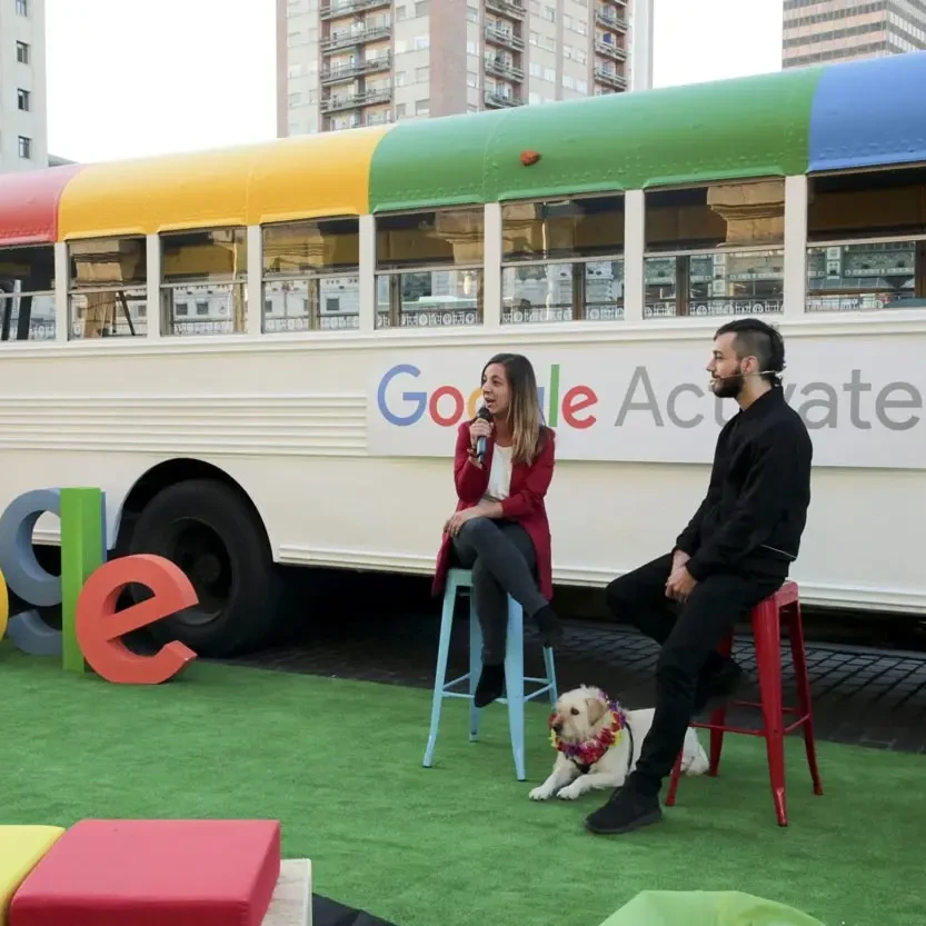 Kristian Kreaktive at a Google event