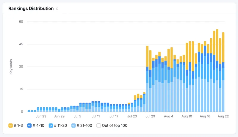SEO results by DMS
